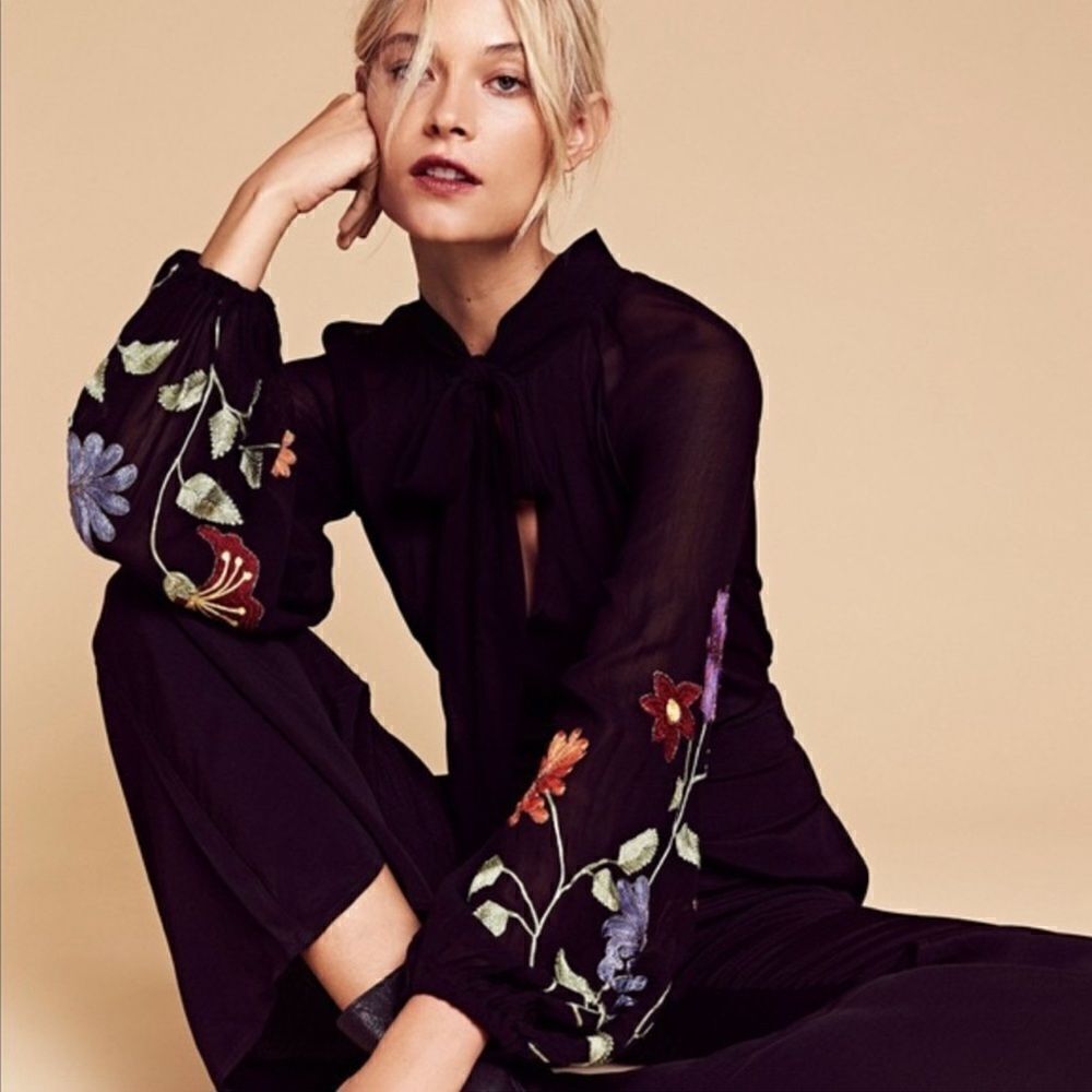 Free People Smoke Rings Jumpsuit Size 4 - Picture 2 of 12